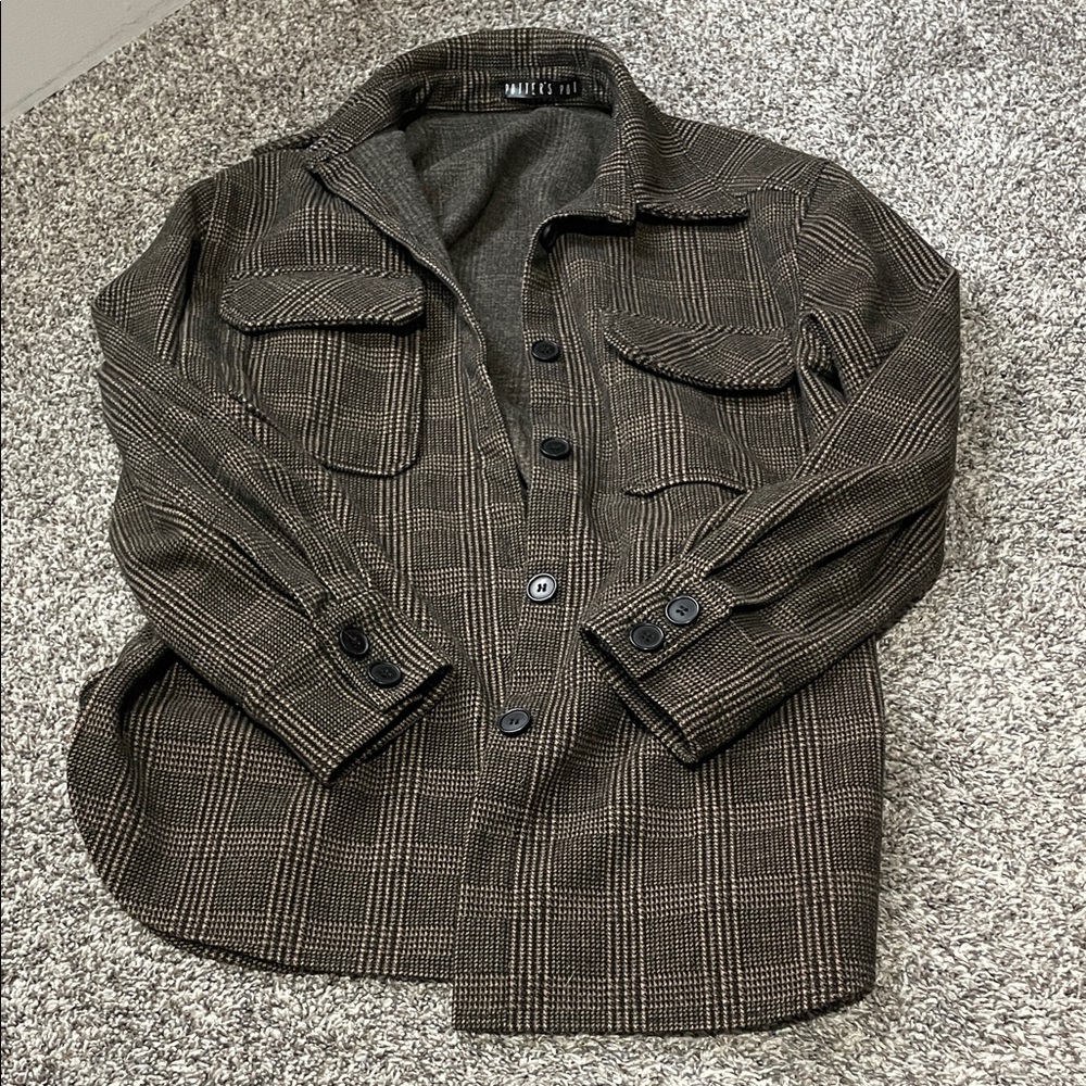 Classic Brown Plaid Jacket